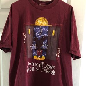 Vintage Disney Mickey Mouse Twilight Zone of Terror Tee T-Shirt Top Sz XXL